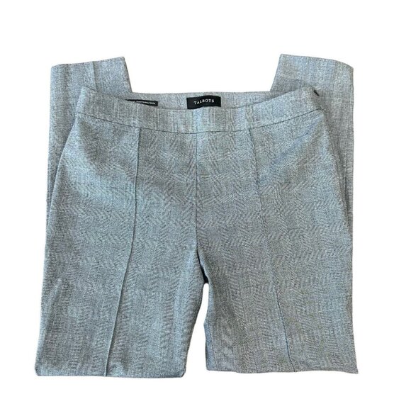 Talbots Women SZ 8 Gray Glen Plaid Stretch High Waist Skinny Ankle Dress Pants - Picture 4 of 12